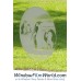 4" x 6" Oval Penguin Etched Glass Decal | (Static Cling)