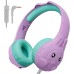 ZIUMIER Kids Headphones, with Microphone, 80/90dB Volume Limiter, Audio Sharing Port, 3.5mm Wired Toddler Headphones for School Travel
