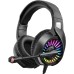 ZIUMIER Gaming Headset with Microphone, Compatible with PS4 PS5 Xbox One PC Laptop, Over-Ear Headphones with LED RGB Light, Noise Canceling Mic, 7.1 Stereo Surround Sound