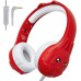 ZIUMIER Kids Headphones, with Microphone, 80/90dB Volume Limiter, Audio Sharing Port, 3.5mm Wired Toddler Headphones for School Travel