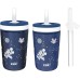 Zak Designs Disney Mickey Mouse Kelso Tumbler Set, Leak-Proof Screw-On Lid with Straw, Bundle for Kids Includes Plastic and Stainless Steel Cups with Bonus Sipper (3pc Set, Non-BPA)15 fl oz.