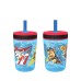 Zak Designs Kelso Tumbler 15 oz Set (Paw Patrol - Chase & Marshall 2pc Set) Toddlers Cups Leak-Proof Screw-On Lid with Straw Made of Durable Plastic and Silicone, Perfect Cup for Kids