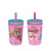 Zak Designs Kelso 15 oz Tumbler Set (Paw Patrol Skye & Everest) Leak-Proof Screw-On Lid with Straw Made of Durable Plastic and Silicone, Perfect Cup Bundle for Toddlers, Kids (2pc Set)