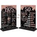 Zirtorei 50th Birthday Decorations Back in 1975 Table Sign for Women, Rose Gold Two-Sides 50 & Fabulous Wooden Poster with Stand Party Supplies, Fiftyty Years Old Bday Display Holder Table Decor